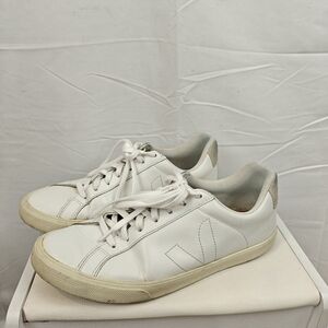Veja Esplar White Leather Sneakers Size 9 Women's